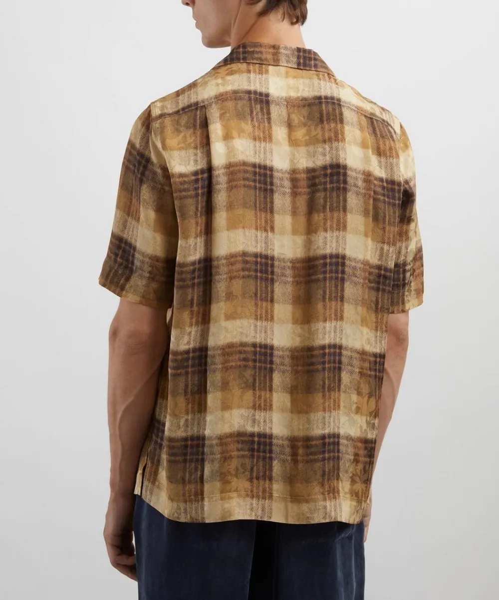 Dries Van Noten Shirts^Boxy Viscose Check Shirt