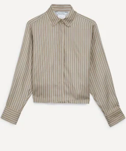 Max Mara Tops^Brama Printed Silk Cropped Shirt