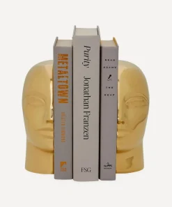 Jonathan Adler Ornaments|Living Room^Brass Atlas Bookends
