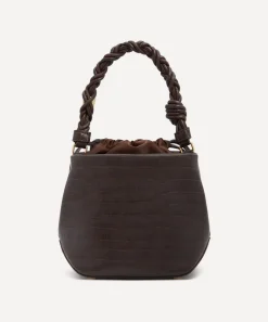 Ganni Bags^Brown Croco Bou Bucket Bag