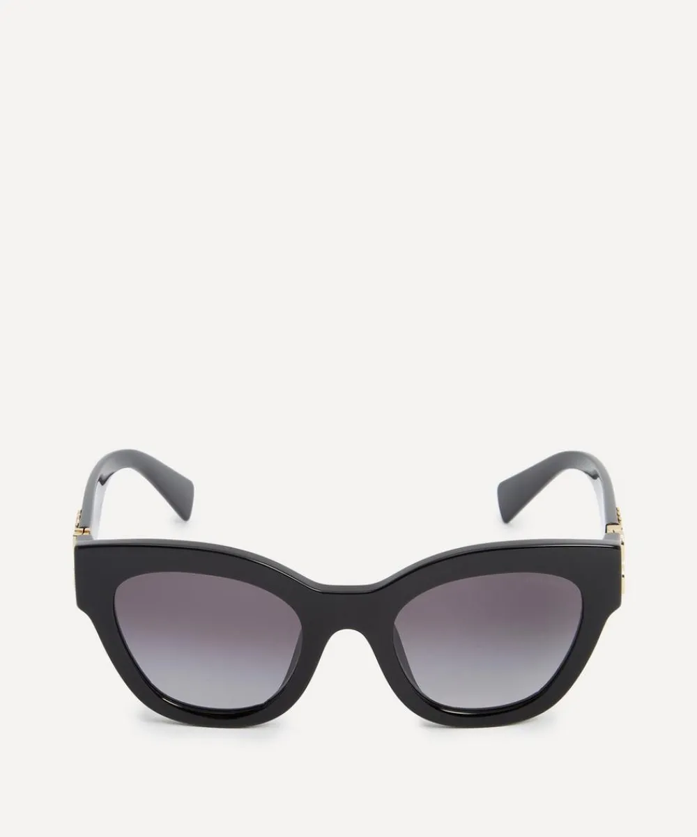 Miu Miu Sunglasses & Glasses^Butterfly Black Acetate Sunglasses