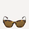 Miu Miu Sunglasses & Glasses^Butterfly Havana Acetate Sunglasses
