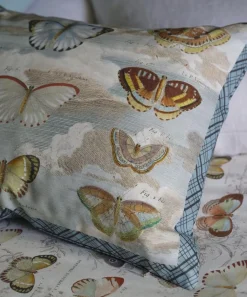 John Derian Cushions^Butterfly Studies Parchment Cushion