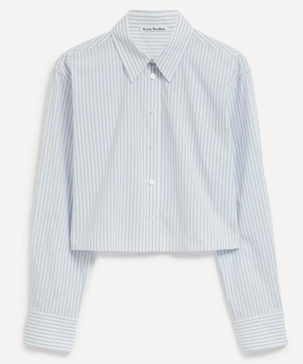 Acne Studios Tops^Button-Up Logo Stamp Shirt