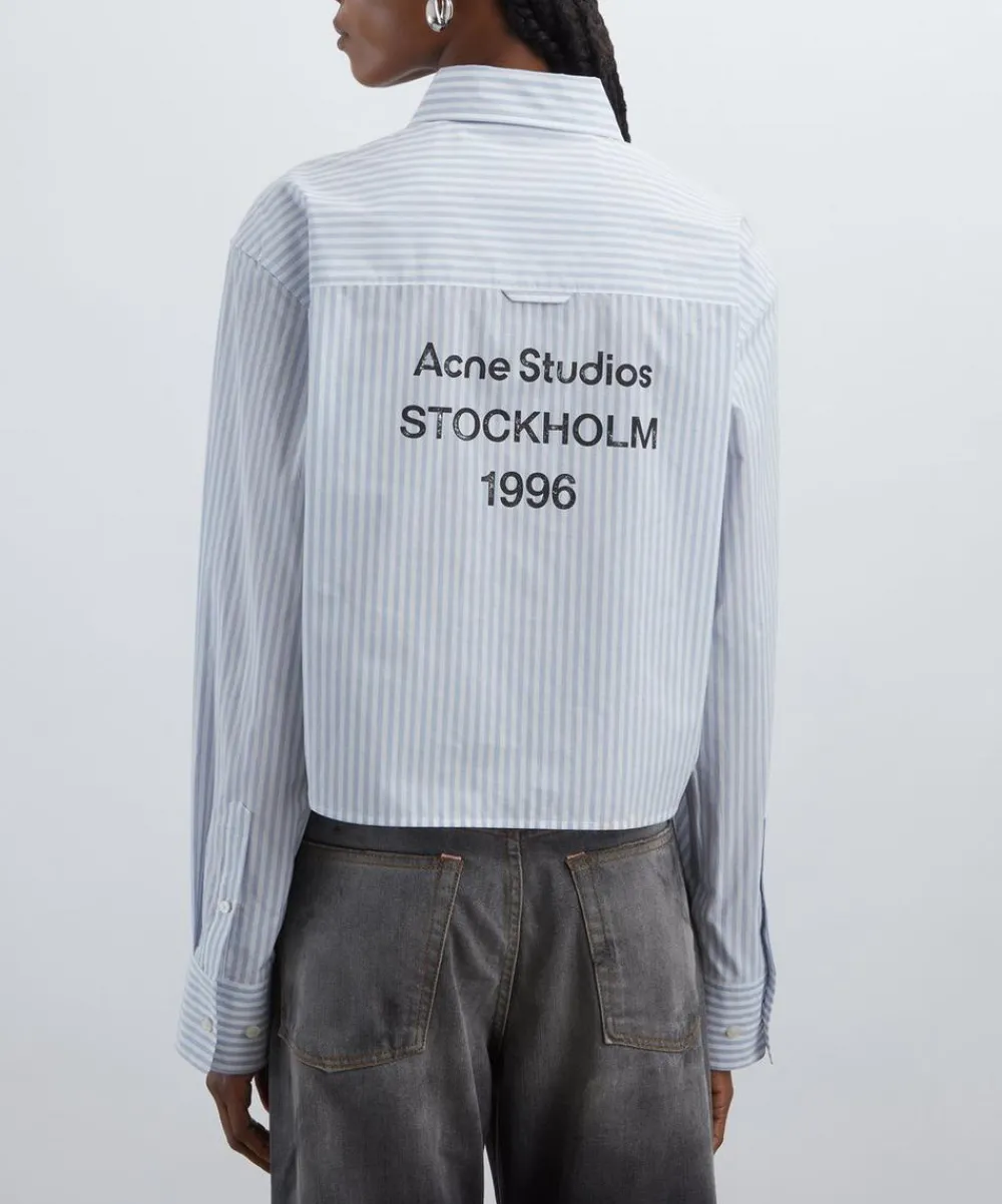 Acne Studios Tops^Button-Up Logo Stamp Shirt