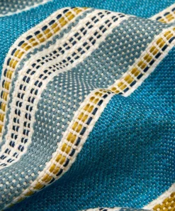 Liberty Interiors Furnishing Fabrics^Cabana Stripe Dixster in Aqua – Outdoor