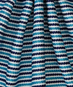 Liberty Interiors Furnishing Fabrics^Candy Stripe Harlow in Lapis – Outdoor