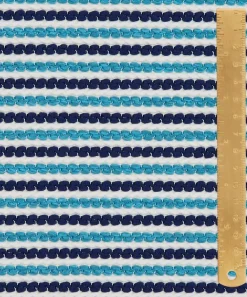 Liberty Interiors Furnishing Fabrics^Candy Stripe Harlow in Lapis – Outdoor