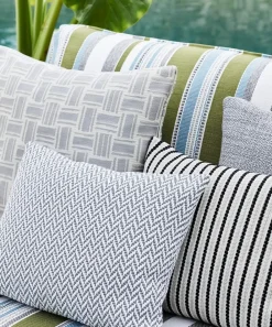 Liberty Interiors Furnishing Fabrics^Candy Stripe Harlow in Pewter – Outdoor