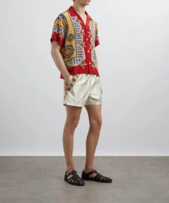 Bode Shorts^Candyfloss Embroidered Shorts