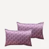 Coco & Wolf Bedding^Capel Aubergine Silk Satin Pillowcases Set of Two