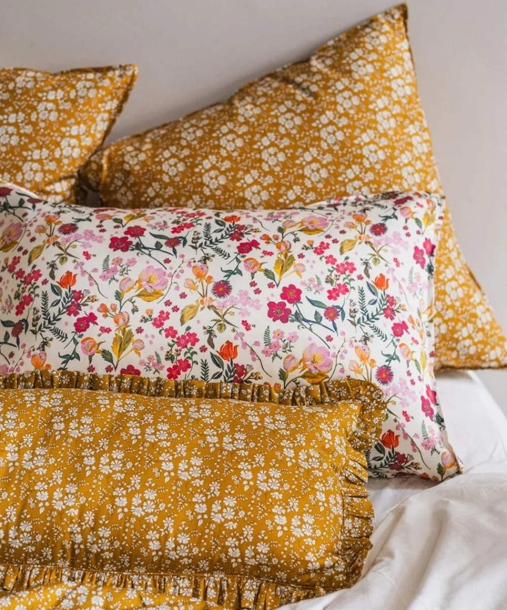 Coco & Wolf Bedding^Capel Mustard Tana Lawn™ Cotton Double Fitted Sheet