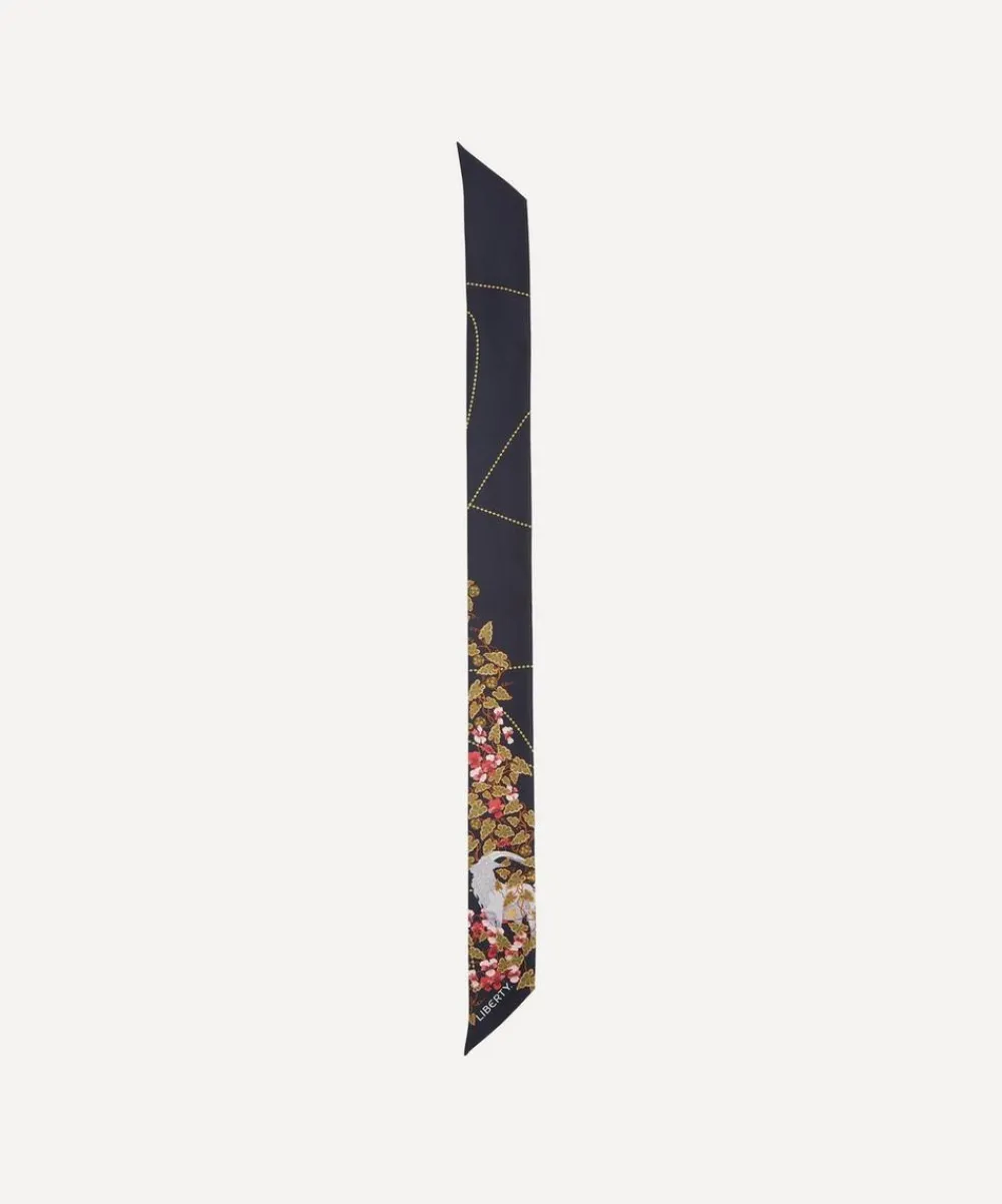 Liberty Scarves^Capricorn 5X88 Ribbonette Silk Scarf