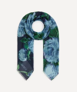 Liberty Scarves^Carline Blur 70x200 Wool-Silk Scarf