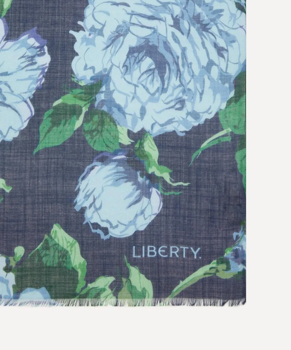 Liberty Scarves^Carline Blur 70x200 Wool-Silk Scarf