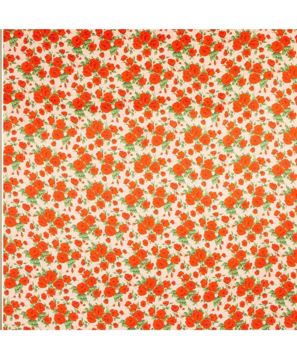 Liberty Fabrics Classic Silks|Silk Satin^Carline Rose Silk Satin