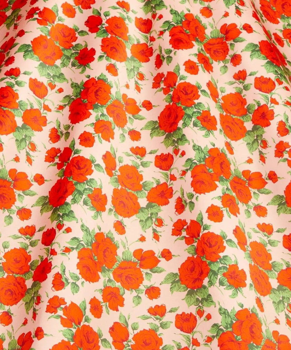 Liberty Fabrics Classic Silks|Silk Satin^Carline Rose Silk Satin