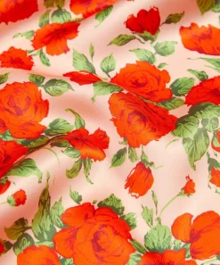 Liberty Fabrics Classic Silks|Silk Satin^Carline Rose Silk Satin