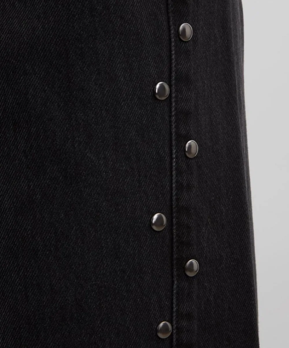 Reformation Jeans^Cary High-Rise Slouchy Wide-Leg Studded Jeans