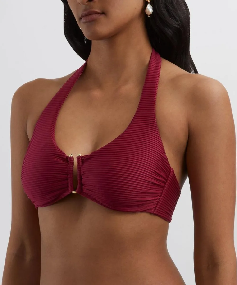 Heidi Klein Swimwear^Cassis U-Bar Halterneck Top