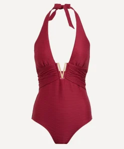 Heidi Klein Swimwear^Cassis V-Bar Halterneck Swimsuit