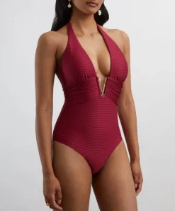 Heidi Klein Swimwear^Cassis V-Bar Halterneck Swimsuit