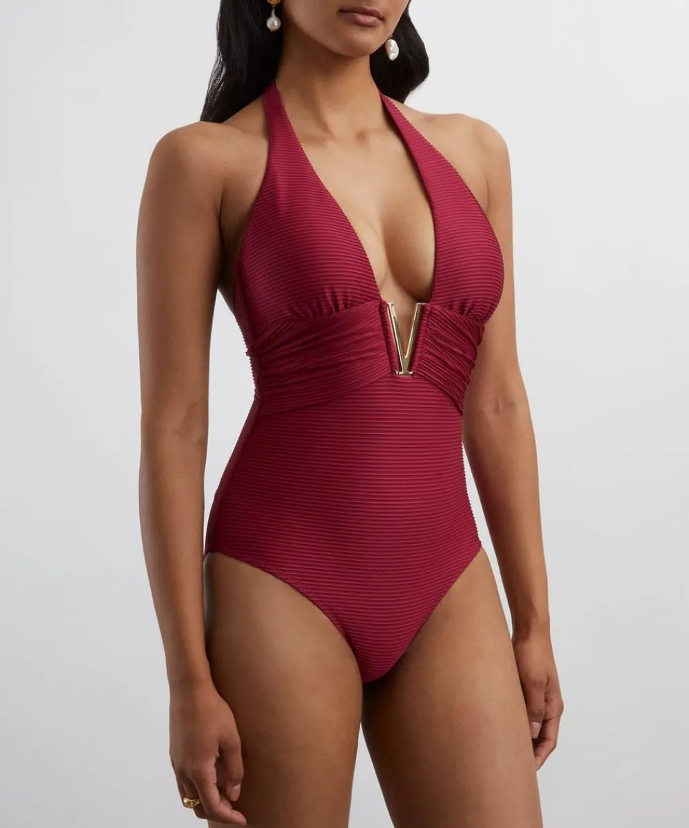 Heidi Klein Swimwear^Cassis V-Bar Halterneck Swimsuit