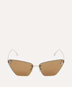 Fendi Sunglasses & Glasses^Cat-Eye Rose Rimless Sunglasses