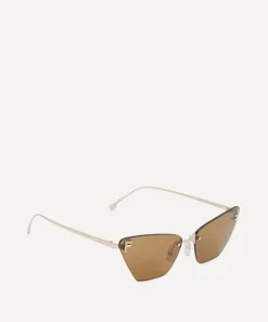 Fendi Sunglasses & Glasses^Cat-Eye Rose Rimless Sunglasses