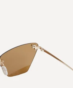 Fendi Sunglasses & Glasses^Cat-Eye Rose Rimless Sunglasses