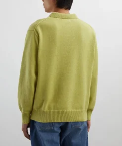 Adsum Knitwear & Sweats^Chartreuse Pady Polo Jumper