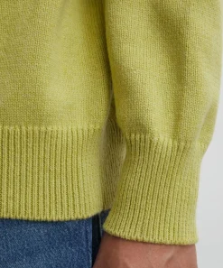 Adsum Knitwear & Sweats^Chartreuse Pady Polo Jumper