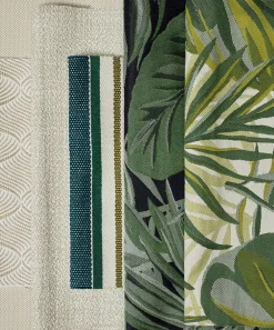 Liberty Interiors Furnishing Fabrics^Chile Palm Lovell Jacquard in Lichen – Outdoor