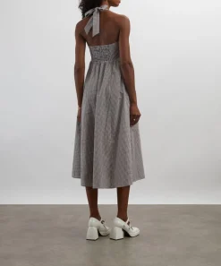 Hill House Home Dresses^Chocolate Gingham Fleur Midi Dress