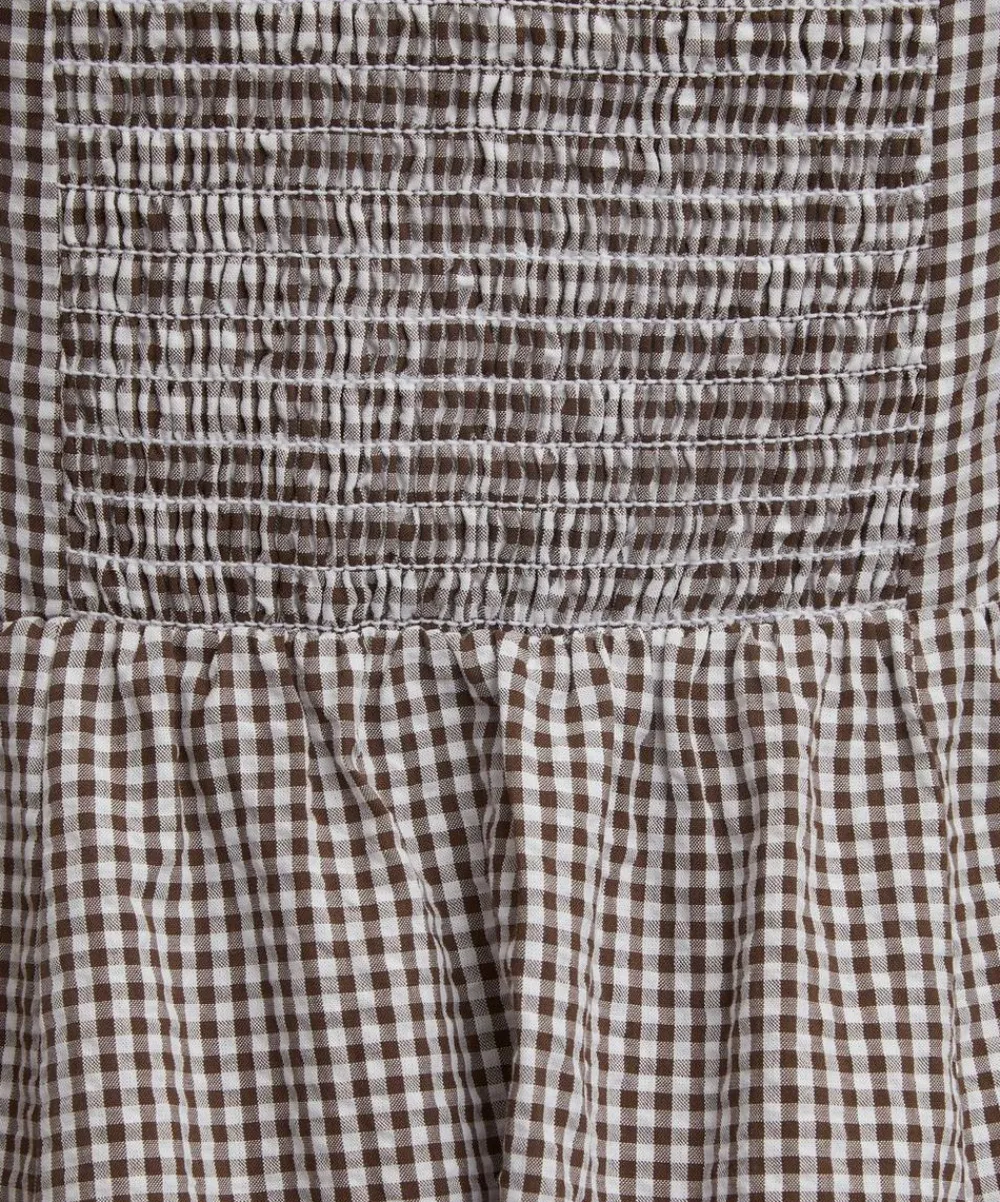 Hill House Home Dresses^Chocolate Gingham Fleur Midi Dress