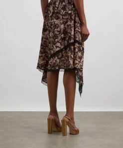 Dries Van Noten Skirts^Chopped Orchid Petal Asymmetrical Skirt
