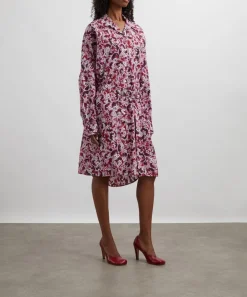 Dries Van Noten Dresses^Chopped Orchid Petal Belted Shirt Dress