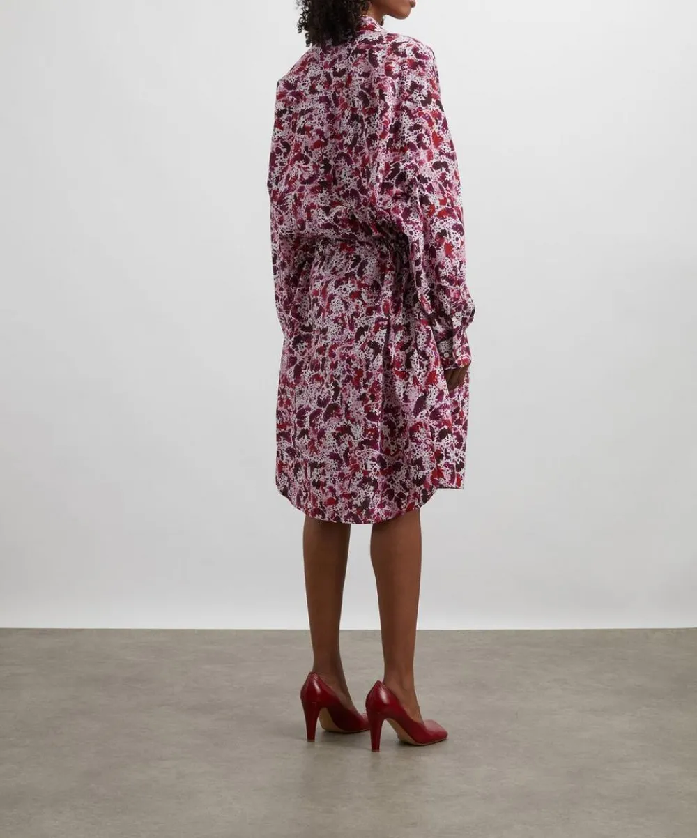 Dries Van Noten Dresses^Chopped Orchid Petal Belted Shirt Dress