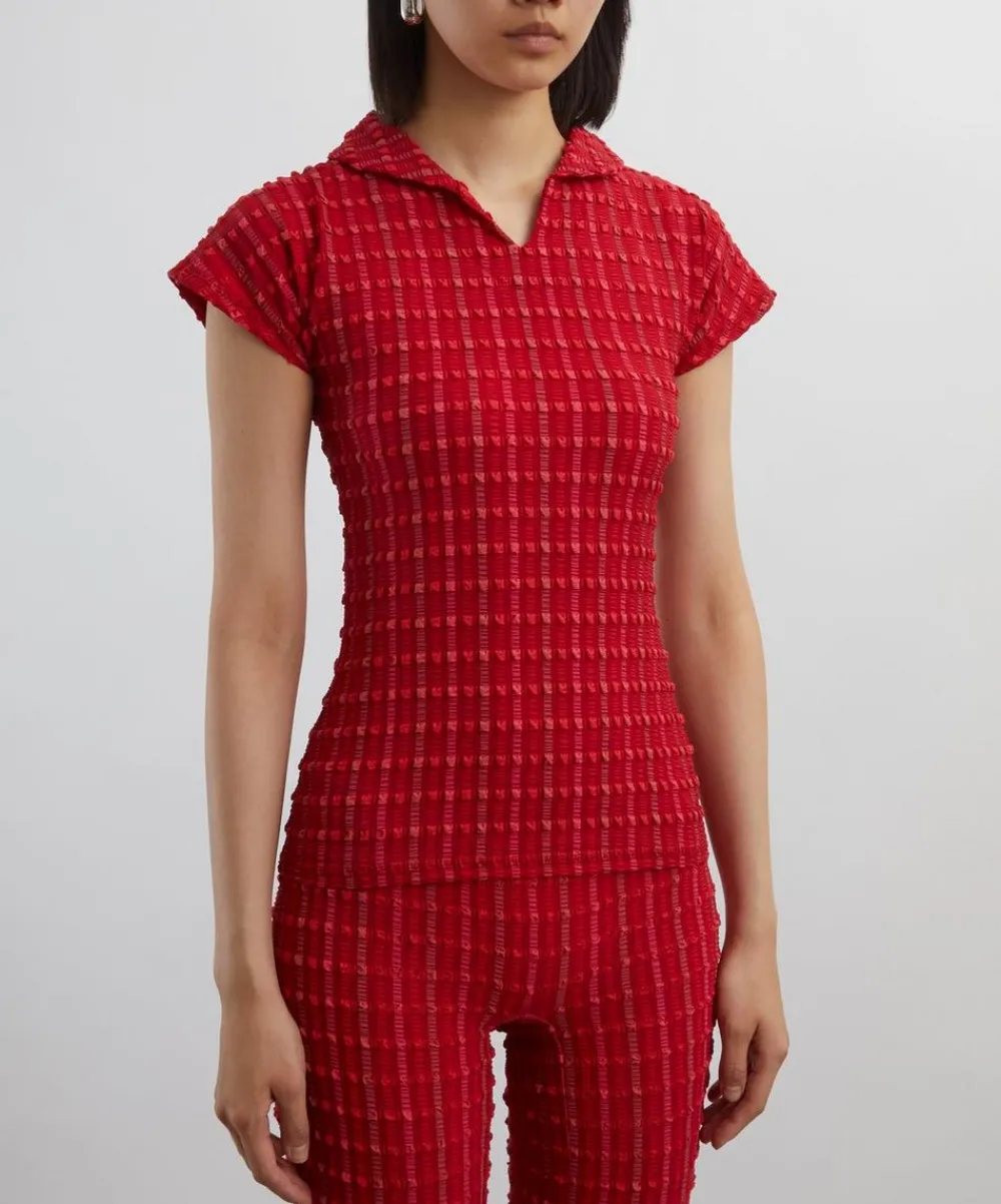 Peachy Den Tops^Cindy Lipstick Polo Top