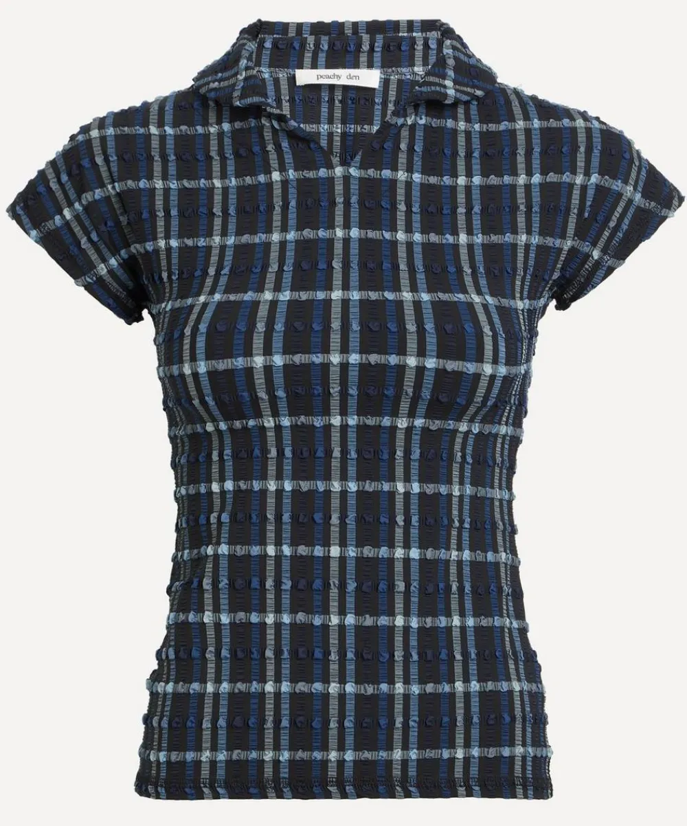 Peachy Den Tops^Cindy Selvedge Polo Top