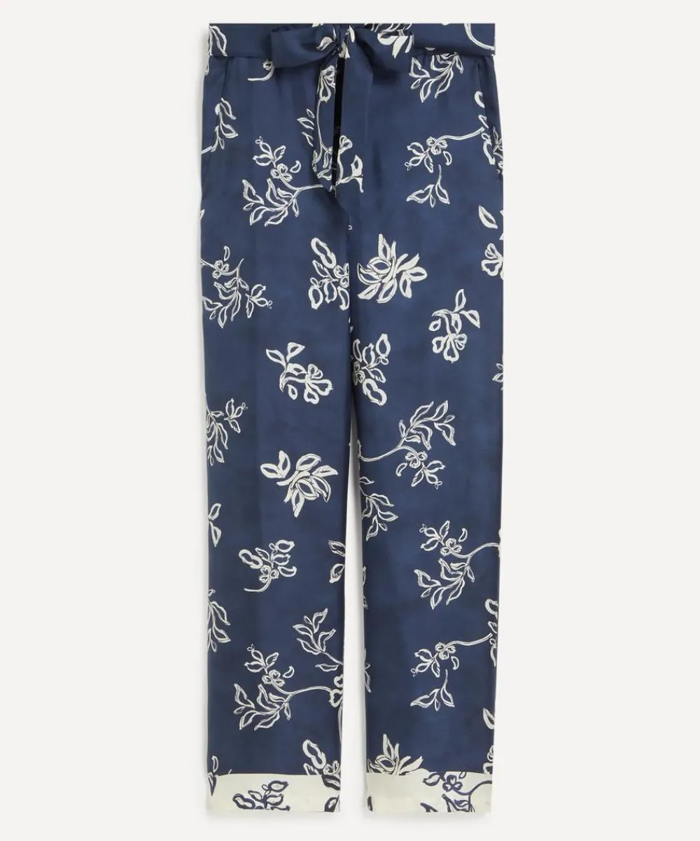 S Max Mara Trousers & Shorts^Cinzia Printed Silk Belted Trousers