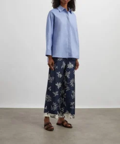 S Max Mara Trousers & Shorts^Cinzia Printed Silk Belted Trousers