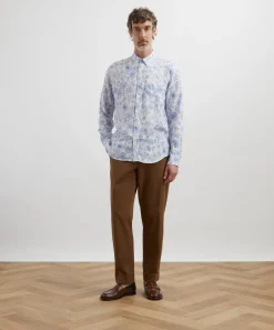 Liberty Shirts^Classic Fit Hemp Shirt in Mono Muse Large