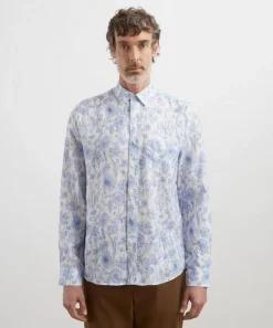 Liberty Shirts^Classic Fit Hemp Shirt in Mono Muse Large