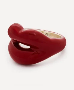 Solange Azagury-Partridge Rings^Classic Red Hotlips Ring