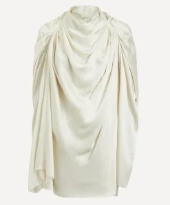 Rick Owens Tops^Claudette Draped Charmeuse Top