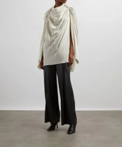 Rick Owens Tops^Claudette Draped Charmeuse Top