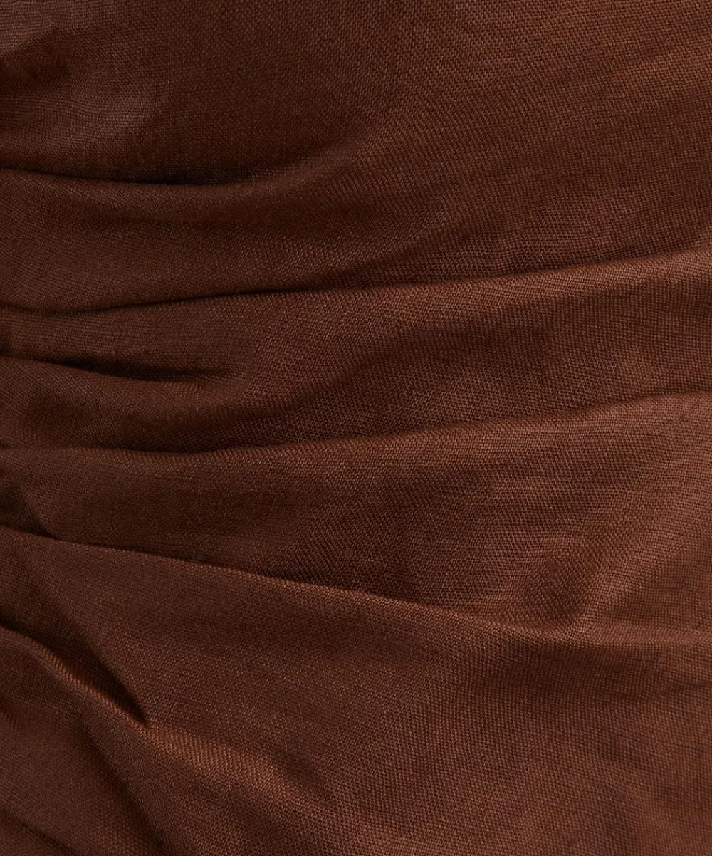 Reformation Dresses^Clement Chocolate Cake Linen Dress