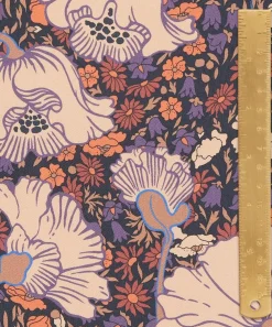 Liberty Fabrics Monument Twill^Clementina Poppy Silk Twill