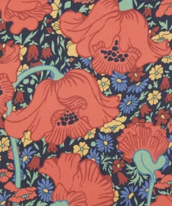 Liberty Fabrics Monument Twill^Clementina Poppy Silk Twill